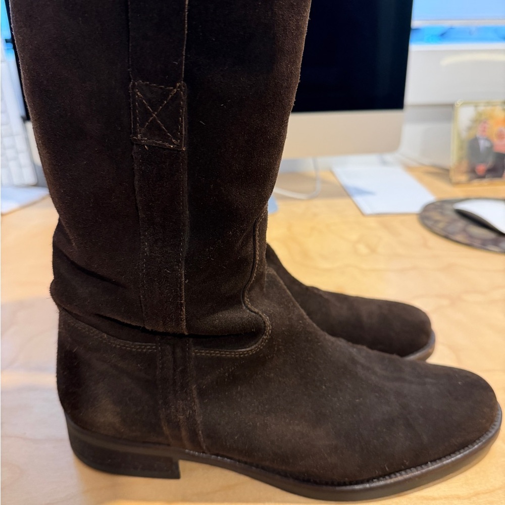 J. Crew Brown Suede Mid-Calf Boots